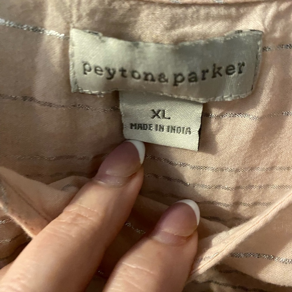 Peyton & Parker English Country Garden Peach Pink Champagne Dress Size XLarge Xl - Picture 4 of 7